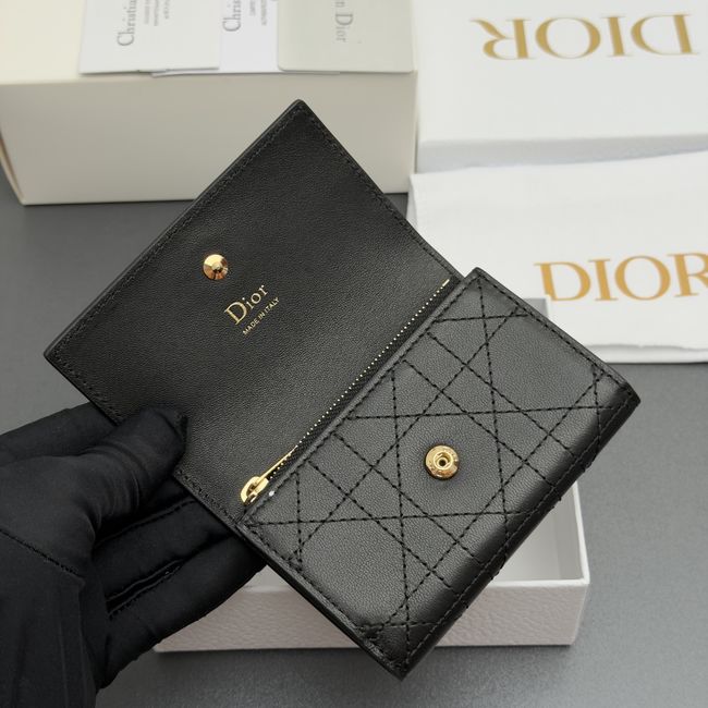 Lady Dior Dahlia Wallet S4602 black Lady Dior Dahlia Wallet S4602 black