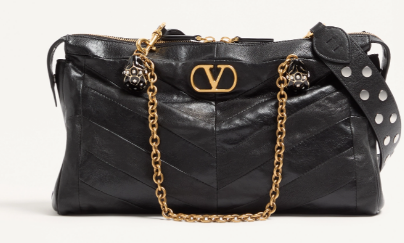 VALENTINO PANTHEA lambskin bag WB0S70 black VALENTINO PANTHEA lambskin bag WB0S70 black