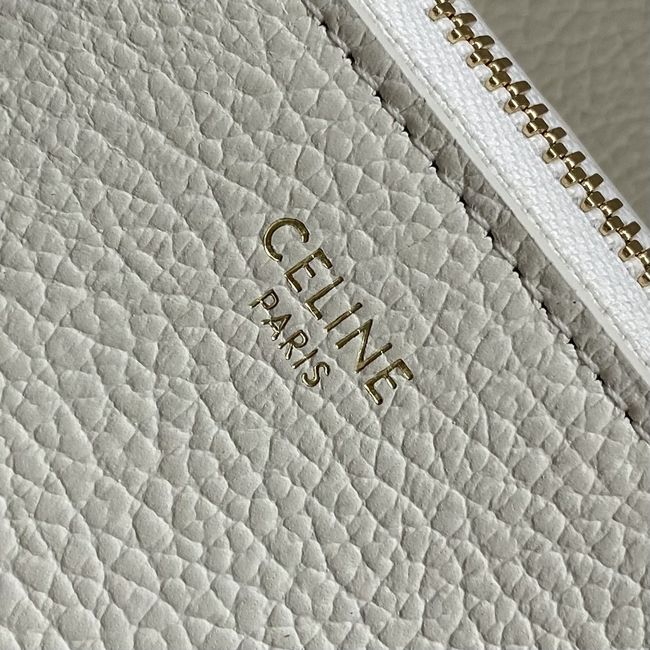 CELINE FLAIR IN GRAINED CALFSKIN L10BF5 CREAMY WHITE CELINE FLAIR IN GRAINED CALFSKIN L10BF5 CREAMY WHITE