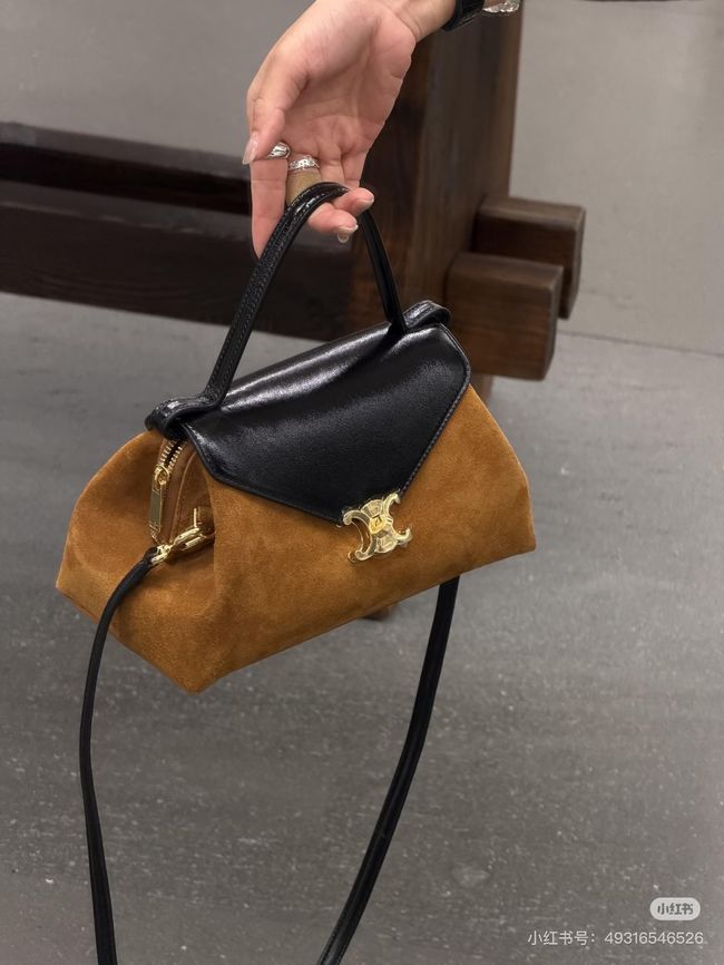 CELINE FLAIR IN GRAINED CALFSKIN L10BF5 Suede CREAMY & black