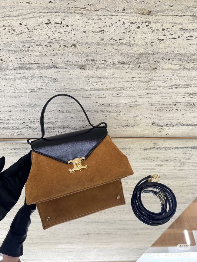 CELINE FLAIR IN GRAINED CALFSKIN L10BF5 Suede CREAMY & black