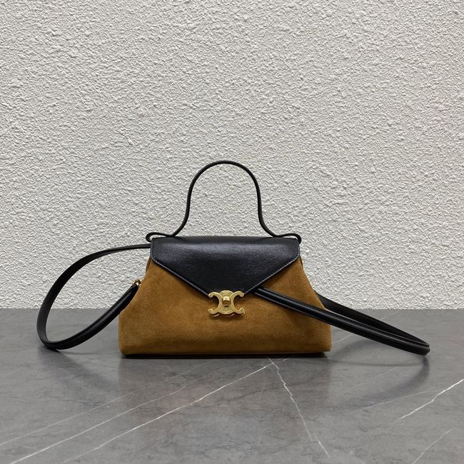 CELINE FLAIR IN GRAINED CALFSKIN L10BF5 Suede CREAMY & black