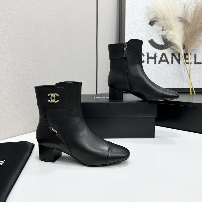 Chanel Mid-Calf Boots Shiny Calfskin 95408-1