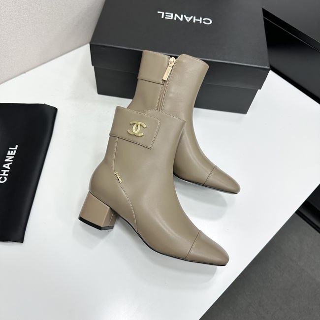 Chanel Mid-Calf Boots Shiny Calfskin 95408-2