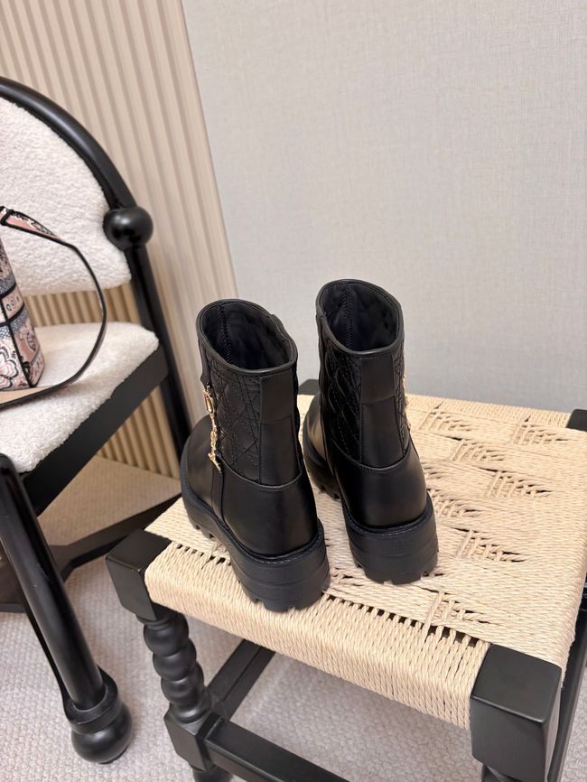Diorly Ankle Boot Black Calfskin and Quilted Cannage Lambskin KCT291 Diorly Ankle Boot Black Calfskin and Quilted Cannage Lambskin KCT291