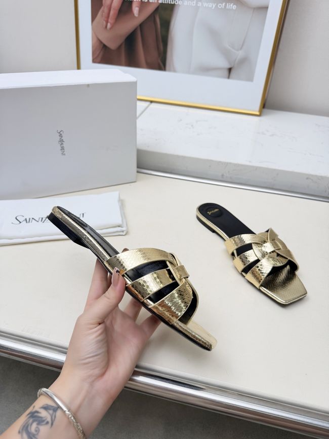 Saint Laurent tribute SANDALS in smooth leather 875936-12