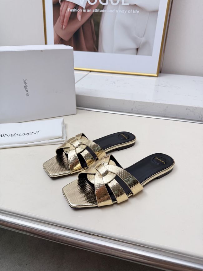 Saint Laurent tribute SANDALS in smooth leather 875936-12