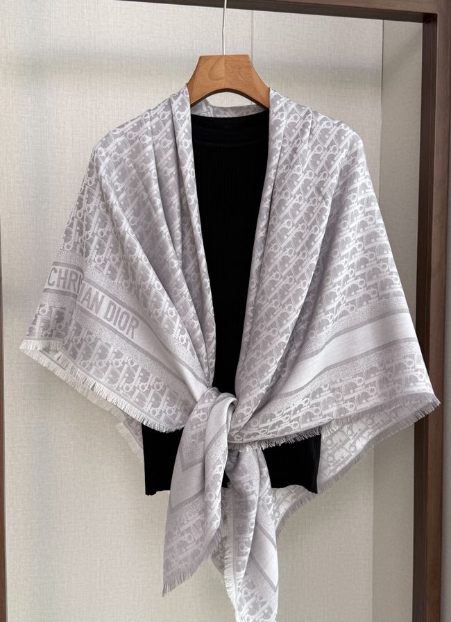 Dior Oblique Shawl Wool and Silk Jacquard I1058-2 Dior Oblique Shawl Wool and Silk Jacquard I1058-2