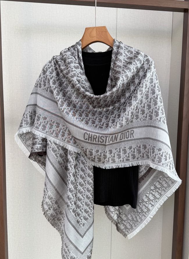 Dior Oblique Shawl Wool and Silk Jacquard I1058-3 Dior Oblique Shawl Wool and Silk Jacquard I1058-3