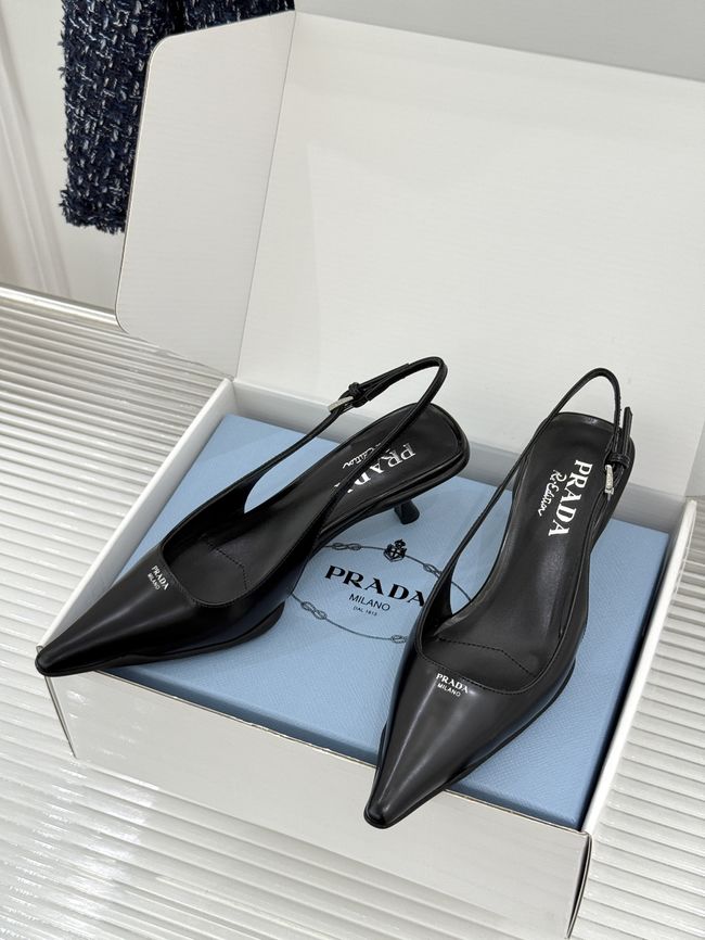 Prada Brushed leather slingback pumps 1I659O-1