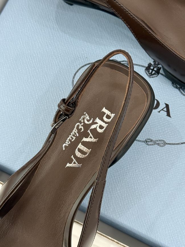 Prada Brushed leather slingback pumps 1I659O-2