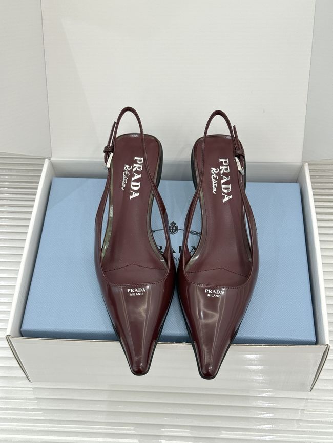 Prada Brushed leather slingback pumps 1I659O-3