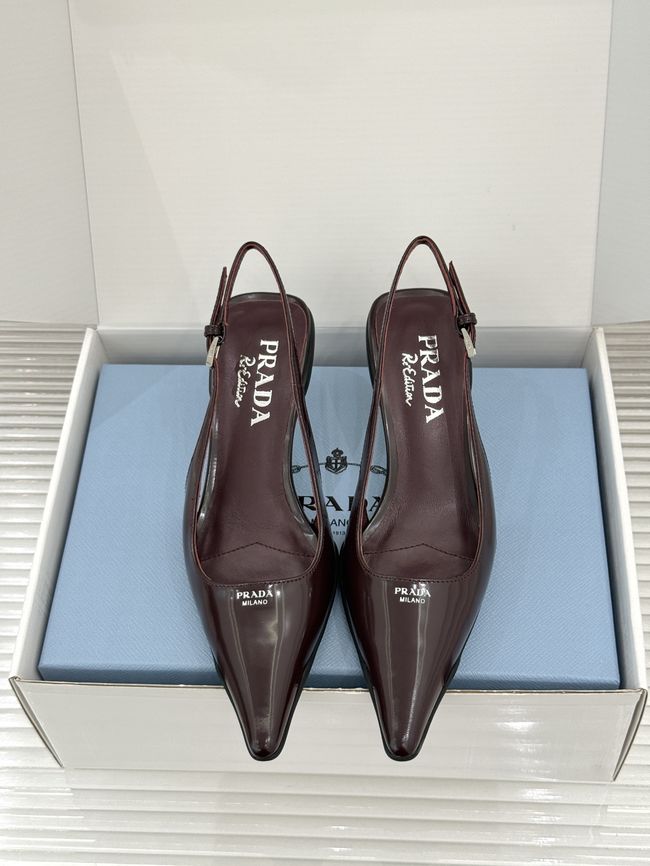 Prada Brushed leather slingback pumps 1I659O-4
