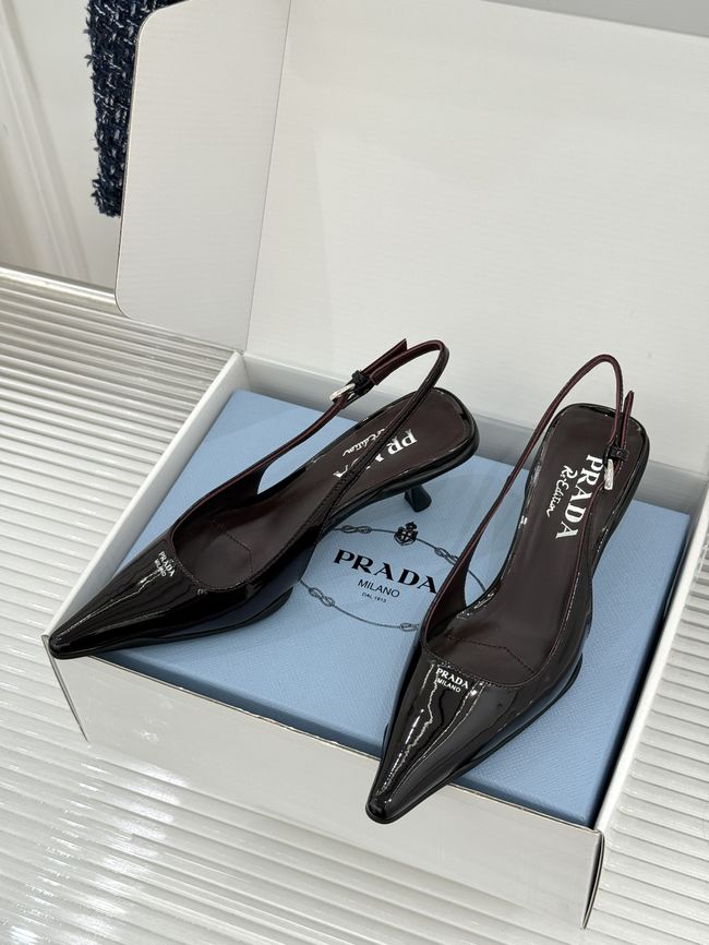 Prada Brushed leather slingback pumps 1I659O-5