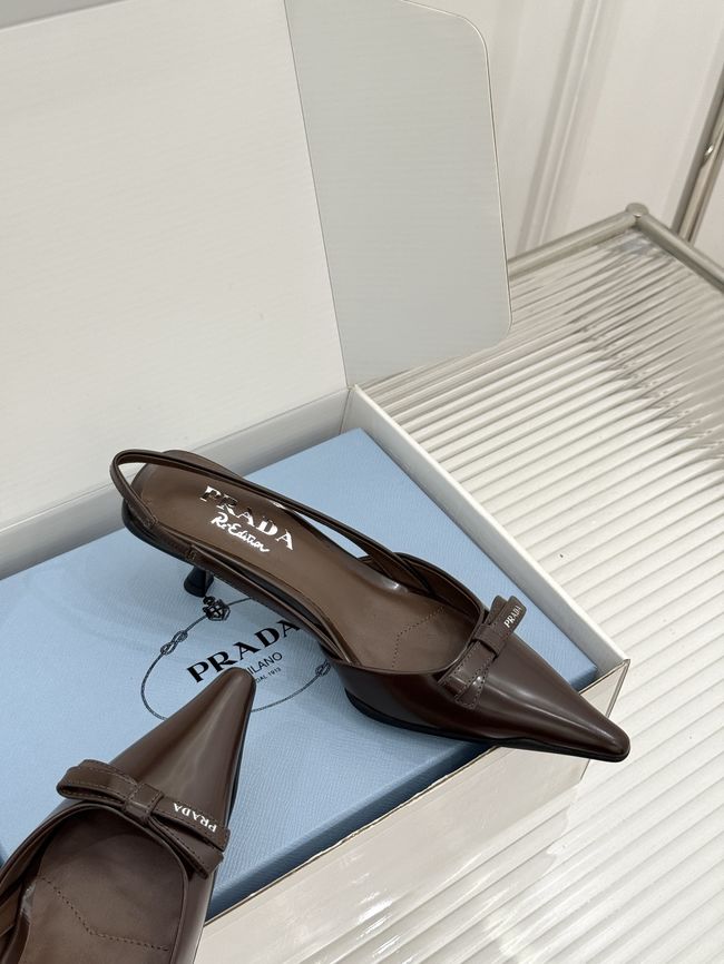 Prada Brushed leather slingback pumps 1I702O-6