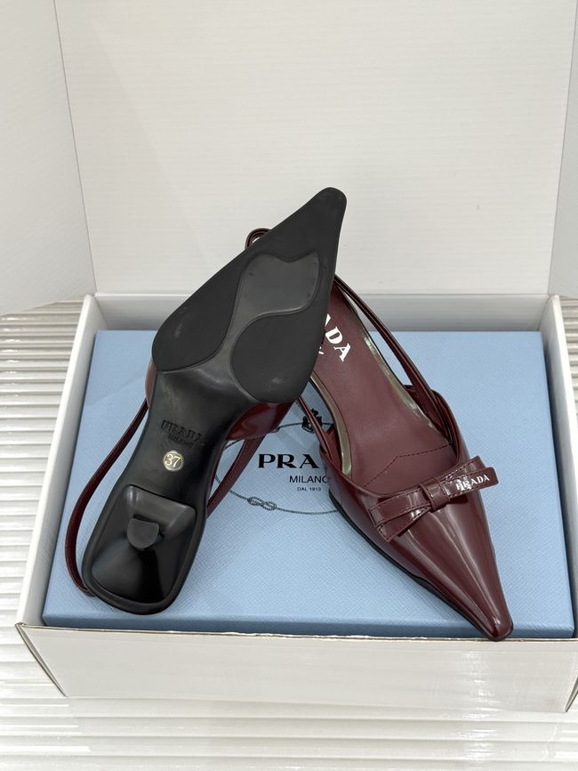Prada Brushed leather slingback pumps 1I702O-7