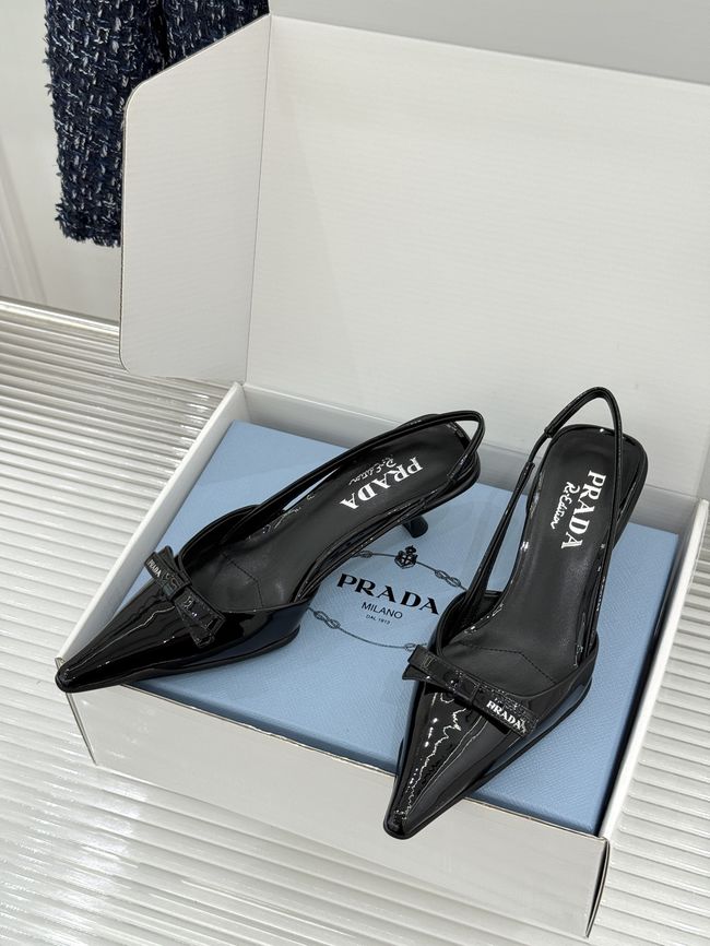 Prada Brushed leather slingback pumps 1I702O-8
