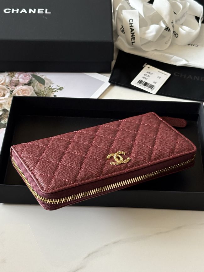 Chanel Classic Zipped Wallet AP5077 dark red Chanel Classic Zipped Wallet AP5077 dark red