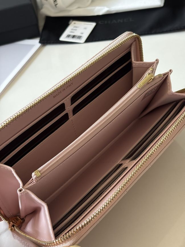 Chanel Classic Zipped Wallet AP5077 pink