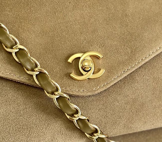Chanel Shopping Bag Suede AS6483 apricot Chanel Shopping Bag Suede AS6483 apricot