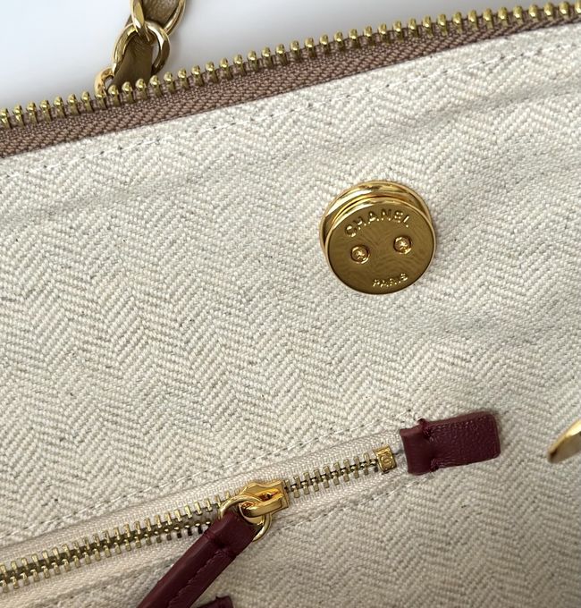 Chanel Shopping Bag Suede AS6483 apricot Chanel Shopping Bag Suede AS6483 apricot