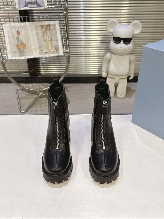 Prada Monolith brushed leather Chelsea boots G085-6