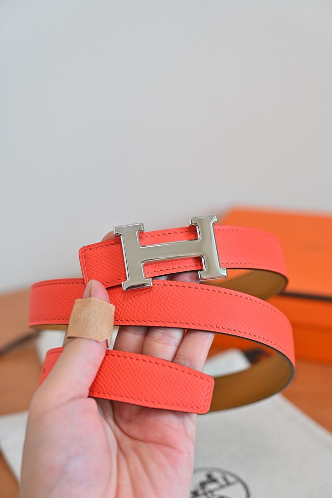Hermes Constance buckle & double-sided leather belt 24mm H07457-3