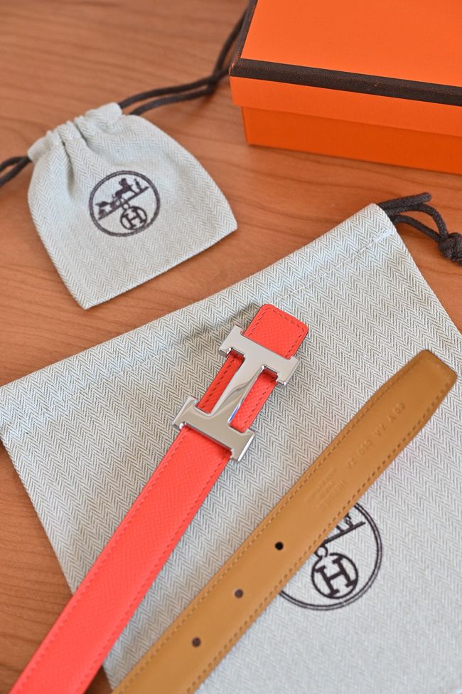 Hermes Constance buckle & double-sided leather belt 24mm H07457-3