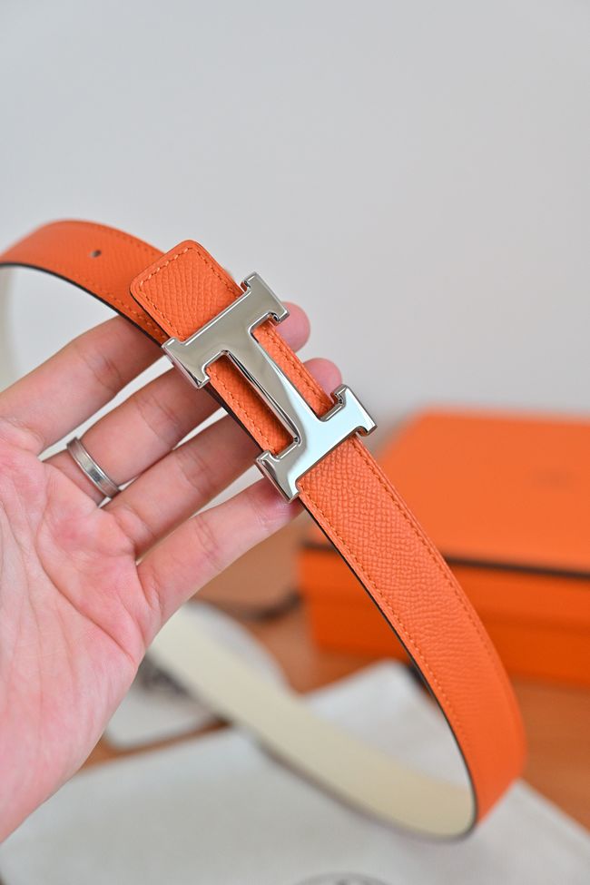 Hermes Constance buckle & double-sided leather belt 24mm H07457-5