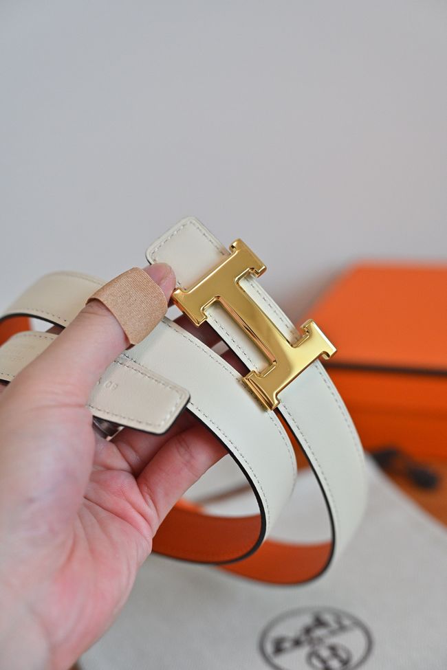 Hermes Constance buckle & double-sided leather belt 24mm H07457-5