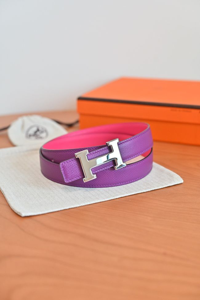 Hermes Constance buckle & double-sided leather belt 24mm H07457-8 Hermes Constance buckle & double-sided leather belt 24mm H07457-8