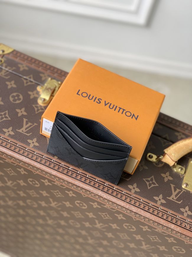 Louis Vuitton Porte-cartes triple M2A674 black Louis Vuitton Porte-cartes triple M2A674 black