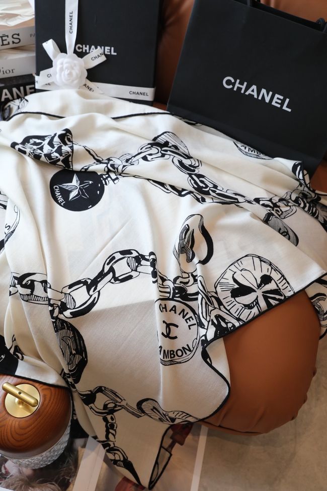Chanel Wool and Silk Shawl AAC492-4 Chanel Wool and Silk Shawl AAC492-4