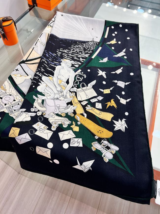 Hermes cashmere Shawl H36123-4