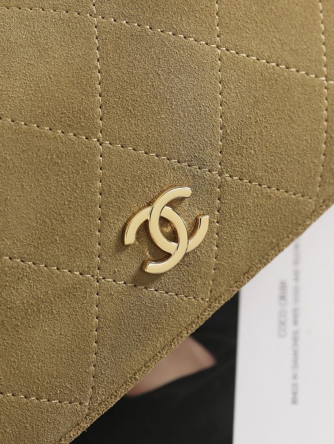 CHANEL Hobo Bag Suede AS6640 apricot