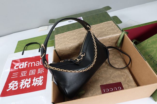Gucci Starlet medium shoulder bag soft leather A00CI1 black Gucci Starlet medium shoulder bag soft leather A00CI1 black