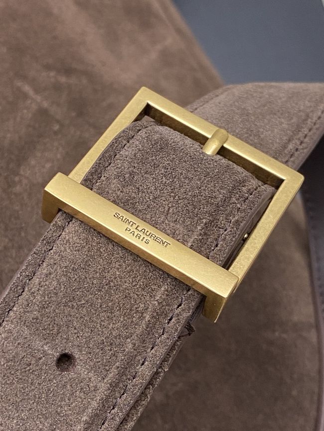 Saint Laurent LE 5 A 7 supple LARGE in suede 850545 ARABICA Saint Laurent LE 5 A 7 supple LARGE in suede 850545 ARABICA