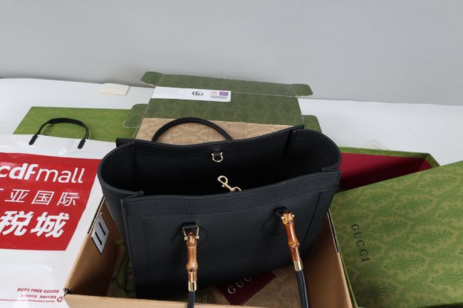 Gucci Bamboo Tote medium bag A005YB black Gucci Bamboo Tote medium bag A005YB black