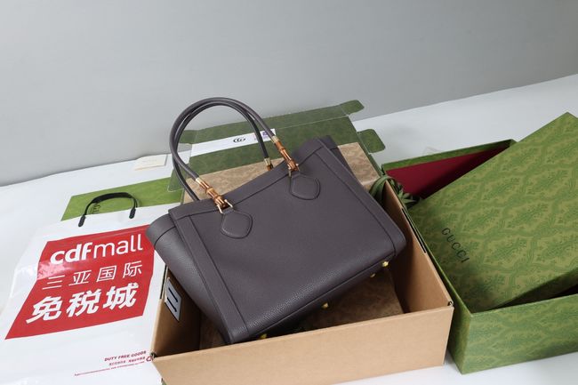 Gucci Bamboo Tote medium bag A005YB gray Gucci Bamboo Tote medium bag A005YB gray