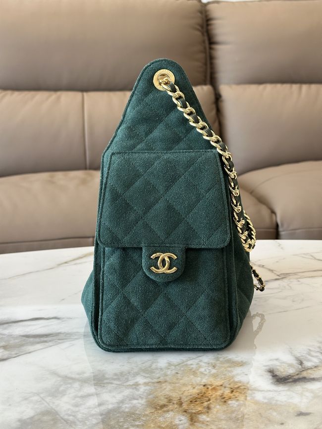 CHANEL 25 Small Handbag Suede AS5293 dark blue CHANEL 25 Small Handbag Suede AS5293 dark blue