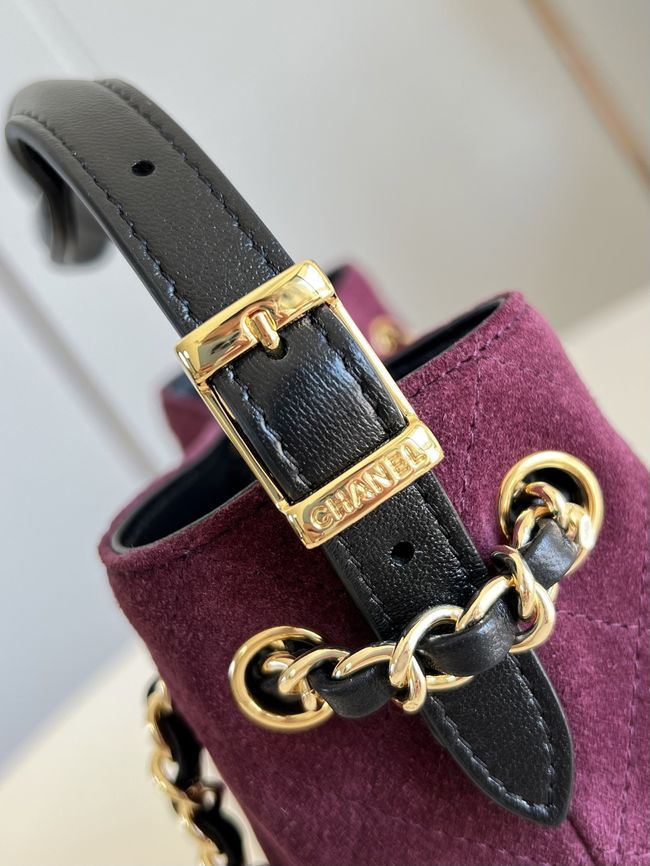 Chanel Mini Shopping Bag AS5633 Burgundy & Black