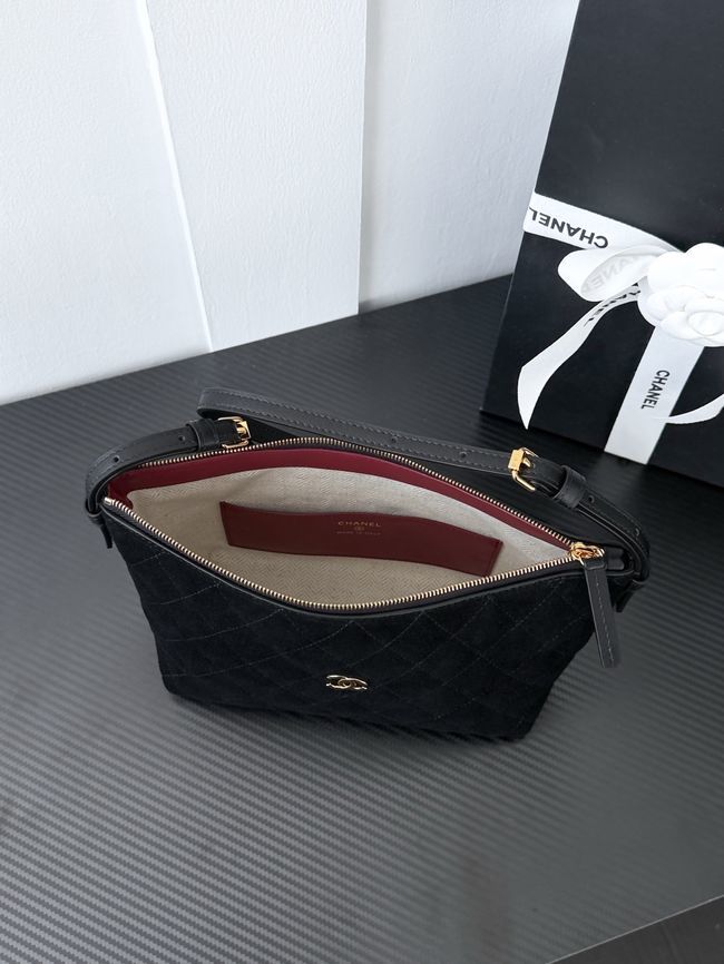 CHANEL Hobo Bag Suede AS5322 black CHANEL Hobo Bag Suede AS5322 black