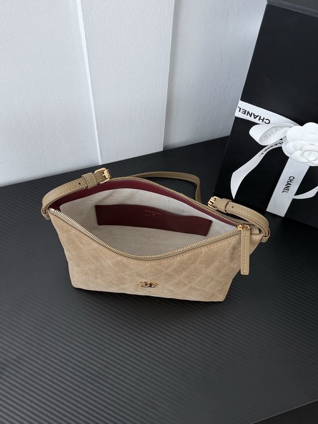 CHANEL Hobo Bag Suede AS5322 dark beige CHANEL Hobo Bag Suede AS5322 dark beige