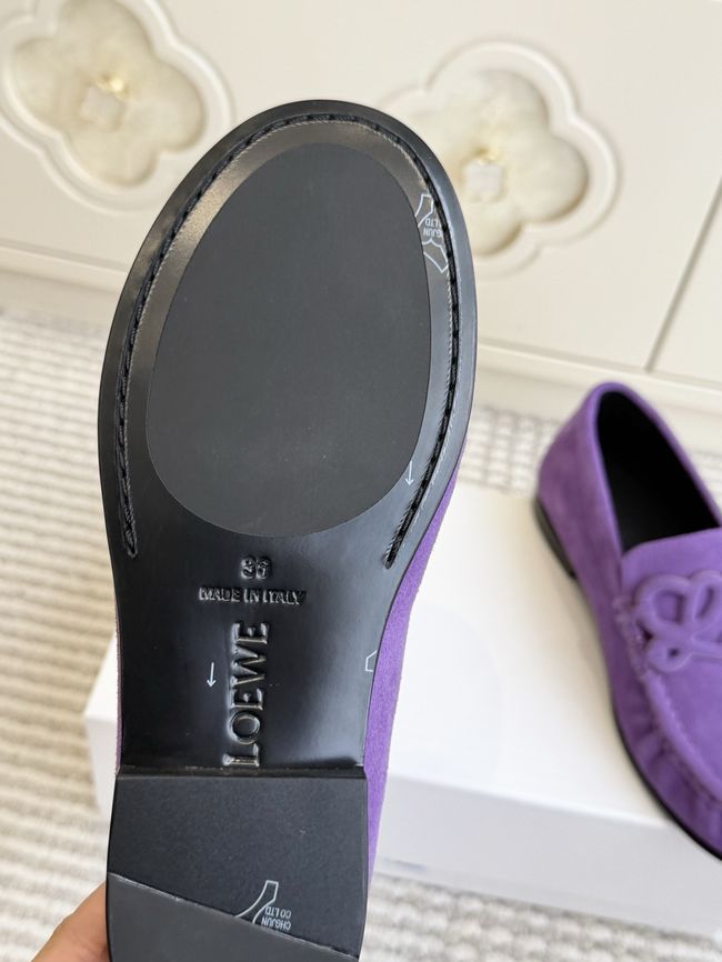 Loewe Suede cowhide Double L loafers VL290-2