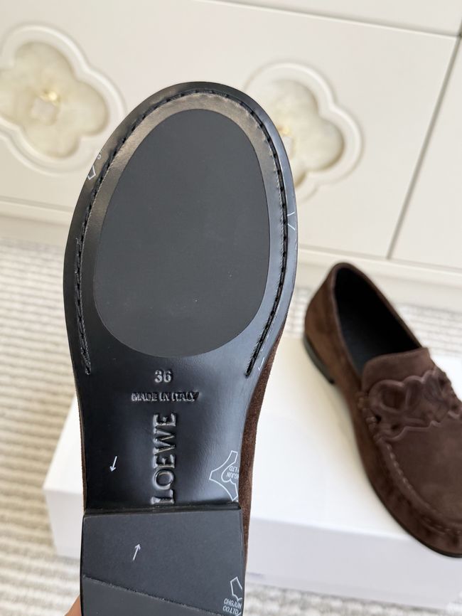 Loewe Suede cowhide Double L loafers VL290-3